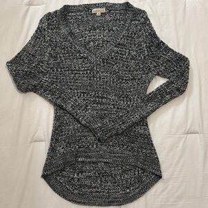 Black and Gray Knit Sweater